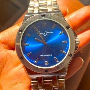 Sean John black diamond watch . For men